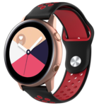 Strap-it® Strap-it Samsung Galaxy Watch Active / Active 2 Sportarmband (Schwarz Rot)