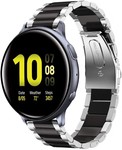 Strap-it® Strap-it Samsung Galaxy Watch Active / Active 2 Gliederamband (Silber / Schwarz)