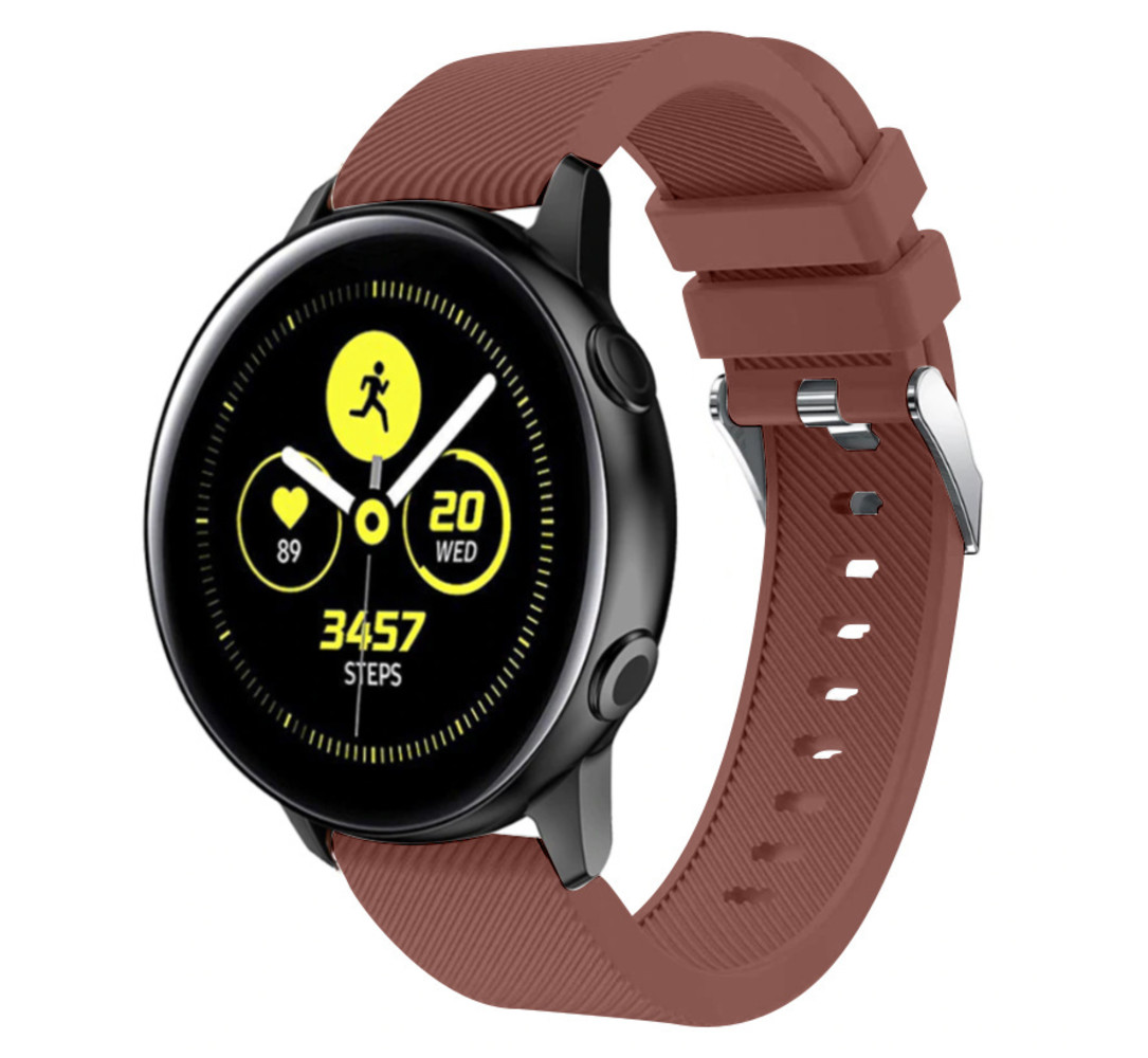 Strap-it® Strap-it Samsung Galaxy Watch Active / Active 2 Armband Silikon (KaffeeBraun)