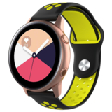 Strap-it® Samsung Galaxy Watch Active / Active 2 Sportarmband (Schwarz / Gelb) Strap-it® Samsung Galaxy Watch Active / Active 2 Sportarmband (Schwarz / Gelb)