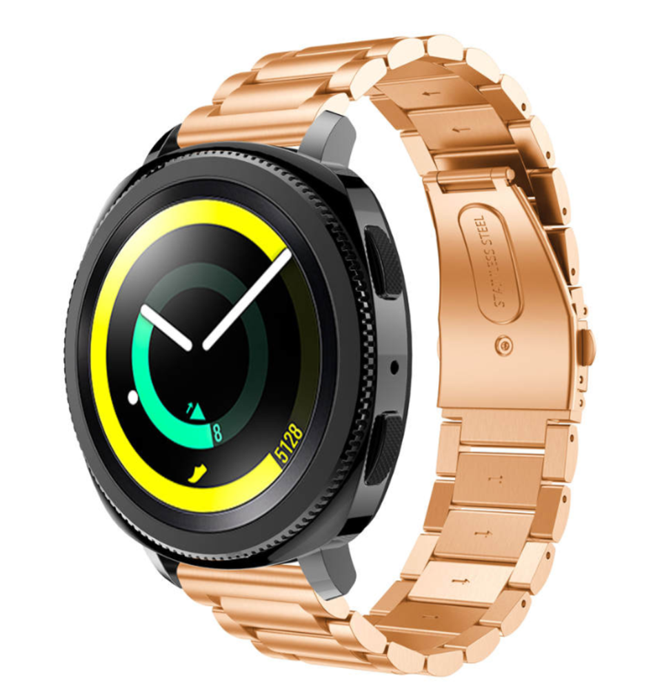 Strap-it® Strap-it Samsung Gear Sport Gliederarmband (Roségold)