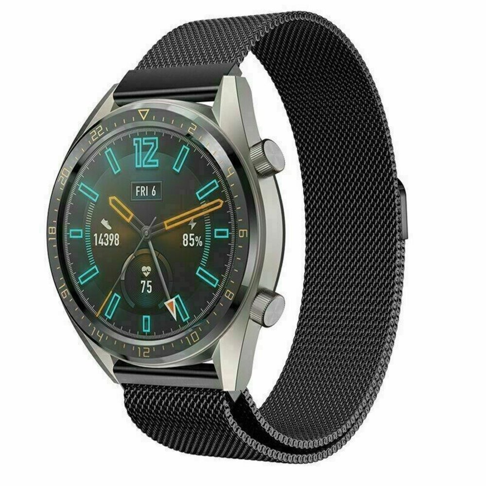 Strap-it® Strap-it Huawei Watch GT / GT 2 Milanese Armband (Schwarz)