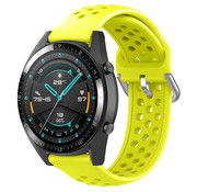 Strap-it® Huawei Watch GT / GT 2 Silikonarmband mit Löchern (Gelb)