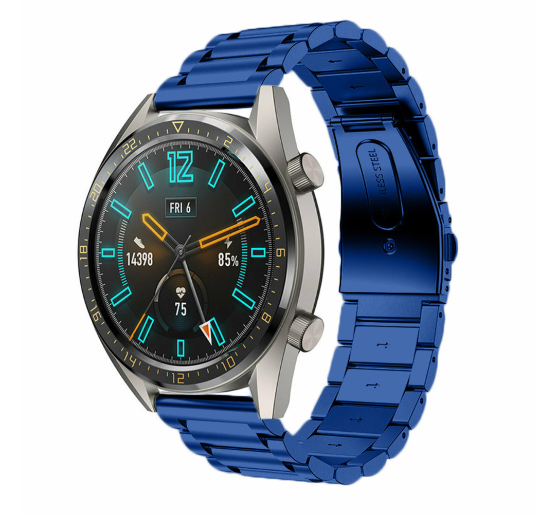 Strap-it® Strap-it Huawei Watch GT 2 Gliederarmband (Blau)