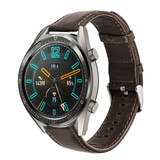 Strap-it® Huawei Watch GT 2 Lederarmband (Dunkelbraun) Strap-it® Huawei Watch GT 2 Lederarmband (Dunkelbraun)