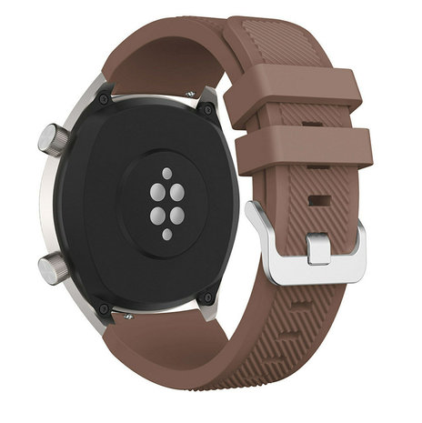 Strap-it® Strap-it Huawei Watch GT 2 Silikonarmband (KaffeeBraun)