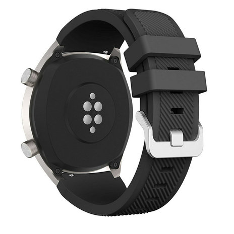 Strap-it® Strap-it Huawei Watch GT 2 Silikonarmband (Schwarz)