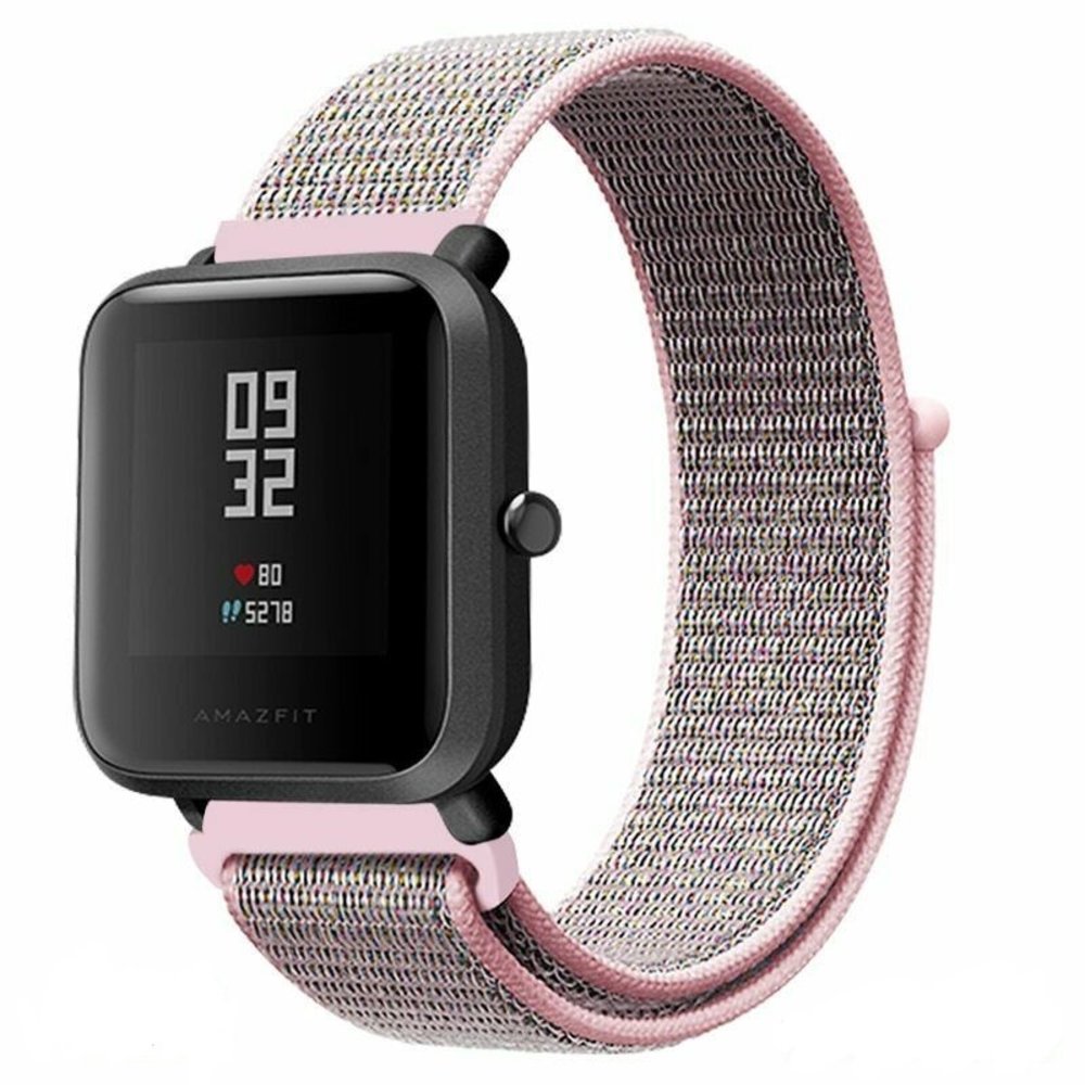 Strap-it® Strap-it Xiaomi Amazfit Bip Armband Nylon (Rosa Sand)