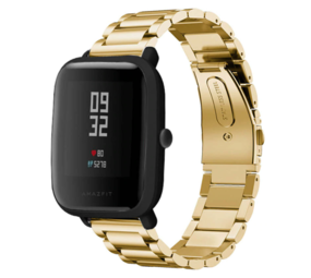 Strap-it® Xiaomi Amazfit Bip Gliederarmband (Gold)