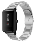 Strap-it® Strap-it Xiaomi Amazfit Bip Gliederarmband (Silber)