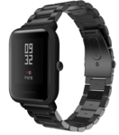 Strap-it® Strap-it Xiaomi Amazfit Bip Gliederarmband (Schwarz)