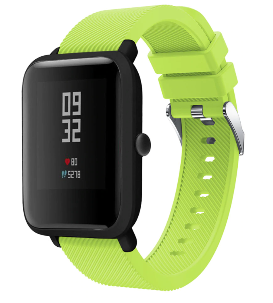 Strap-it® Strap-it Xiaomi Amazfit Bip Armband Silikon (Hellgrün)