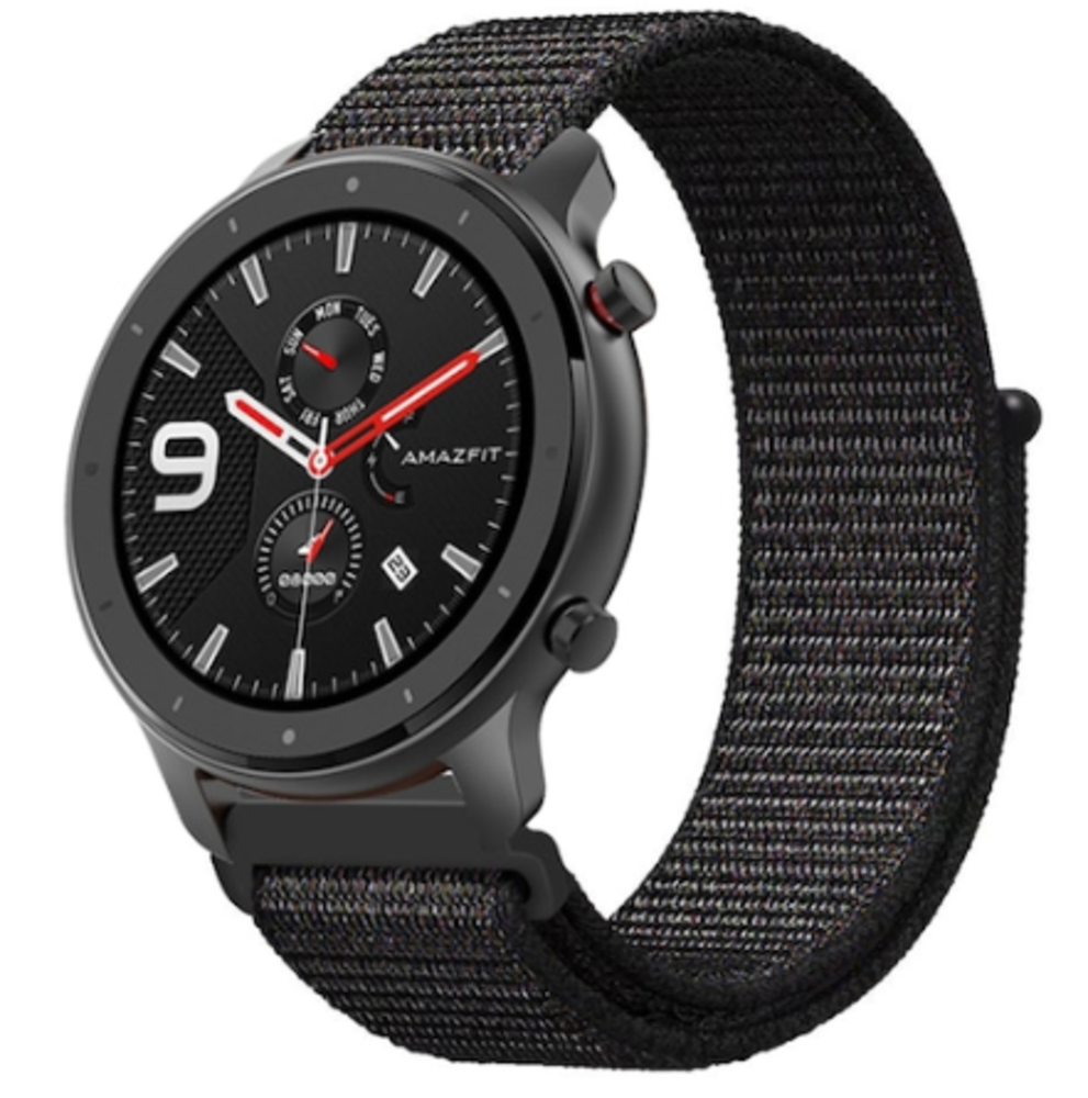 Strap-it® Strap-it Xiaomi Amazfit GTR Armband Nylon (Schwarz)