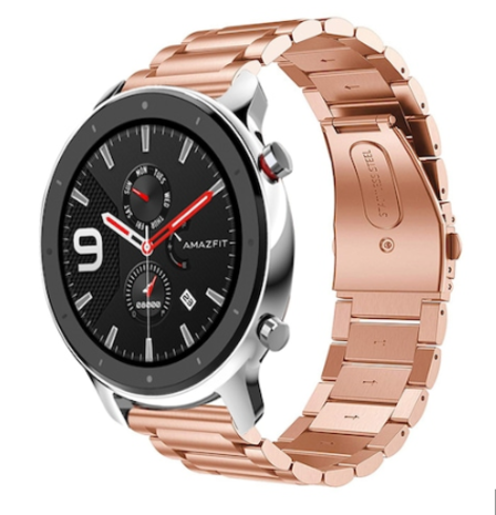 Strap-it® Strap-it Xiaomi Amazfit GTR Gliederarmband (Roségold)