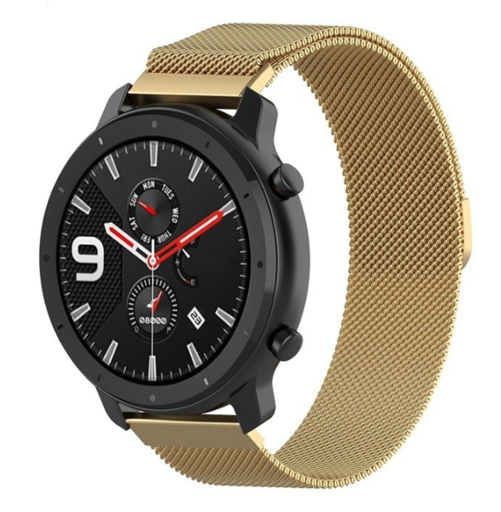 Strap-it® Strap-it Xiaomi Amazfit GTR Milanese Armband (Gold)