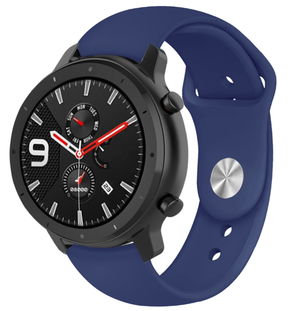 Strap-it® Strap-it Xiaomi Amazfit GTR Sportarmband (Dunkelblau)