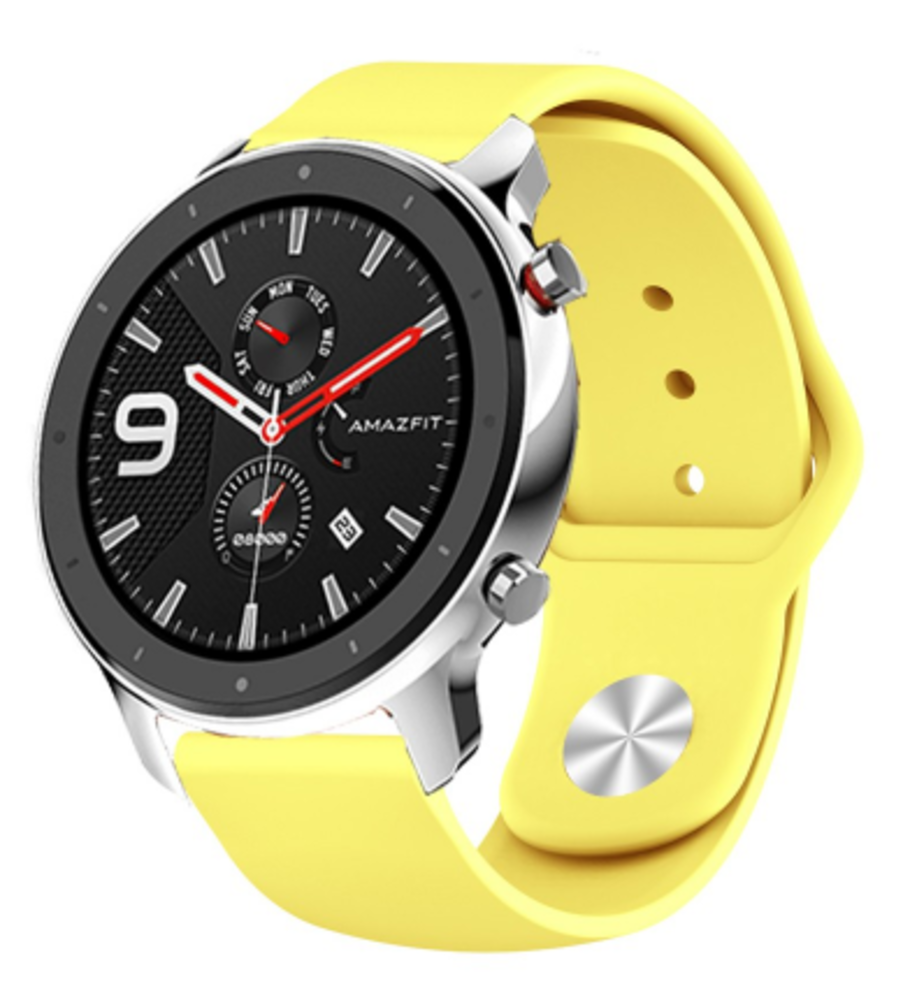 Strap-it® Strap-it Xiaomi Amazfit GTR Sportarmband (Gelb)