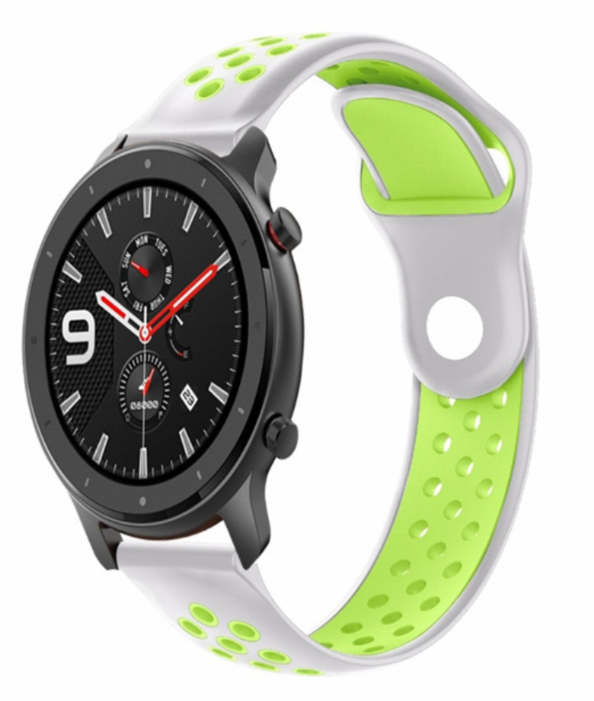 Strap-it® Strap-it Xiaomi Amazfit GTR Sportarmband (Grau / Gelb)