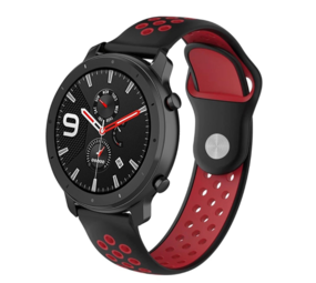 Strap-it® Xiaomi Amazfit GTR Sportarmband (Schwarz / Rot) Strap-it® Xiaomi Amazfit GTR Sportarmband (Schwarz / Rot)