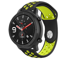 Strap-it® Xiaomi Amazfit GTR Sportarmband (Schwarz / Gelb) Strap-it® Xiaomi Amazfit GTR Sportarmband (Schwarz / Gelb)