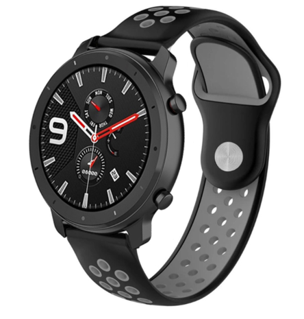 Strap-it® Strap-it Xiaomi Amazfit GTR Sportarmband (Schwarz / Grau) Strap-it® Strap-it Xiaomi Amazfit GTR Sportarmband (Schwarz / Grau)