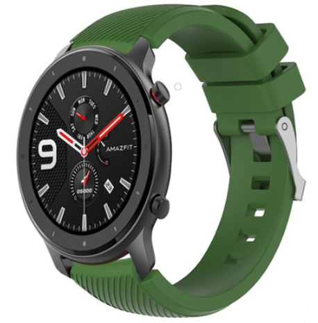 Strap-it® Strap-it Xiaomi Amazfit GTR Armband Silikon (Armeegrün)