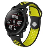 Strap-it® Xiaomi Amazfit Pace Sportarmband (Schwarz / Gelb)