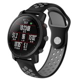 Strap-it® Xiaomi Amazfit Pace Sportarmband (Schwarz / Grau)