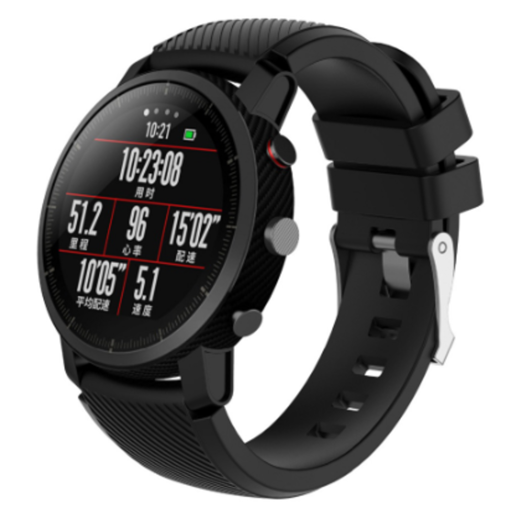 Strap-it® Strap-it Xiaomi Amazfit Pace Armband Silikon (Schwarz) Strap-it® Strap-it Xiaomi Amazfit Pace Armband Silikon (Schwarz)