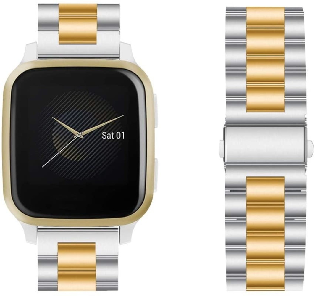 Strap-it® Strap-it Garmin Venu (SQ) Gliederband (Silber / Gold) Strap-it® Strap-it Garmin Venu (SQ) Gliederband (Silber / Gold)