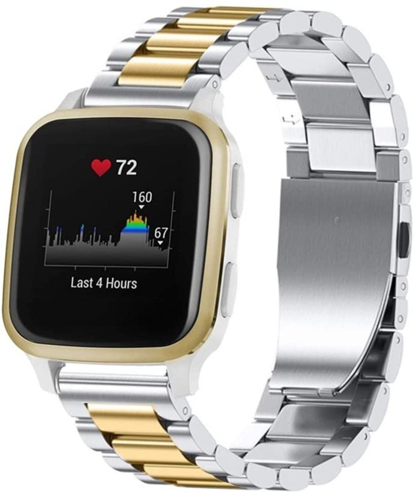 Strap-it® Strap-it Garmin Venu (SQ) Gliederband (Silber / Gold) Strap-it® Strap-it Garmin Venu (SQ) Gliederband (Silber / Gold)