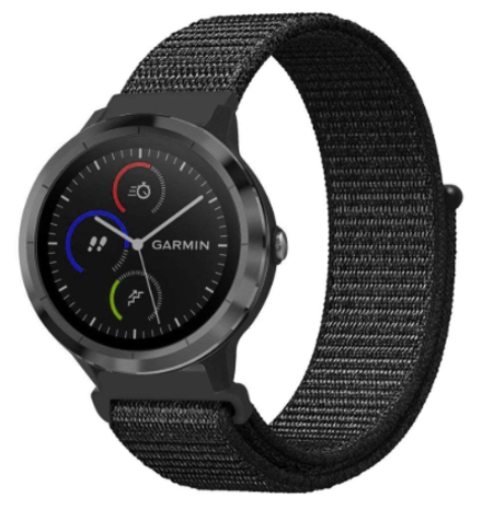 Garmin Vivoactive 4 - Schwarz - Nylon Armband 45mm