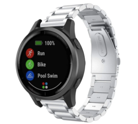 Strap-it® Garmin Vivoactive 4 Gliederarmband - 45mm - Silber