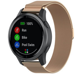 Strap-it® Garmin Vivoactive 4 Milanese Armband - 45mm - Roségold Strap-it® Garmin Vivoactive 4 Milanese Armband - 45mm - Roségold