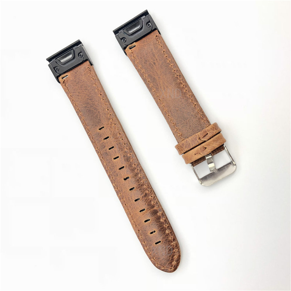 Strap-it® Strap-it Garmin Fenix 5 (Plus) / 6 (Pro) Armband Leder (Braun) Strap-it® Strap-it Garmin Fenix 5 (Plus) / 6 (Pro) Armband Leder (Braun)