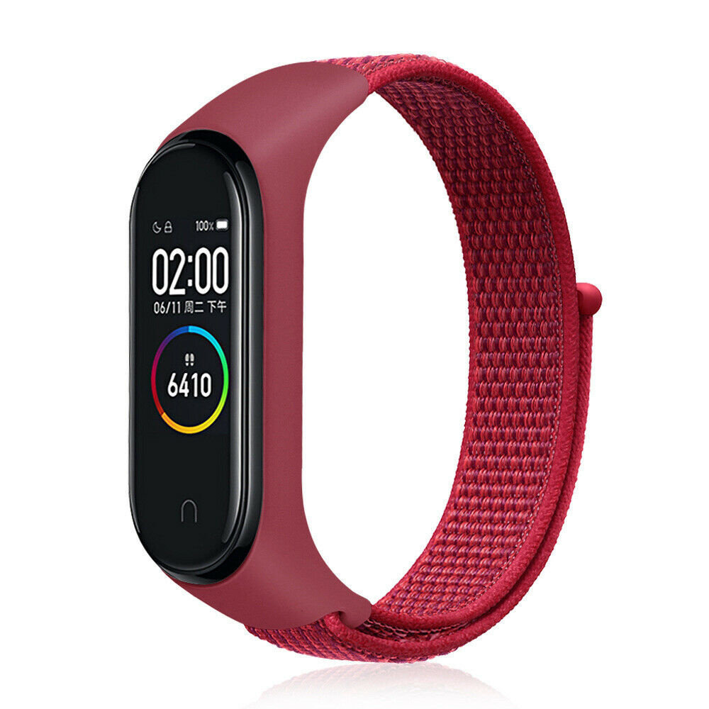 Strap-it® Strap-it Xiaomi Mi Band 3/4 Armband Nylon (Rot) Strap-it® Strap-it Xiaomi Mi Band 3/4 Armband Nylon (Rot)