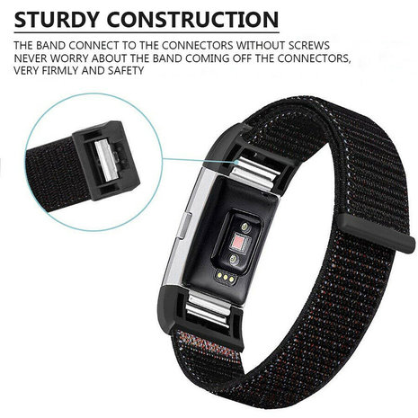 Strap-it® Strap-it Fitbit Charge 2 Nylonarmband (Schwarz) Strap-it® Strap-it Fitbit Charge 2 Nylonarmband (Schwarz)