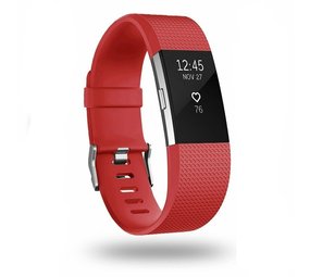 Strap-it® Fitbit Charge 2 Silikonarmband (Rot) Strap-it® Fitbit Charge 2 Silikonarmband (Rot)