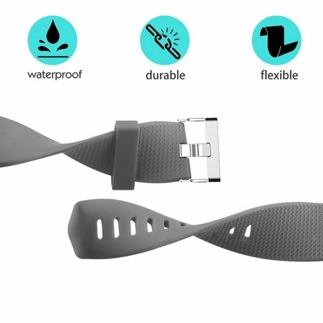 Strap-it® Strap-it Fitbit Charge 2 Silikonarmband (Grau) Strap-it® Strap-it Fitbit Charge 2 Silikonarmband (Grau)