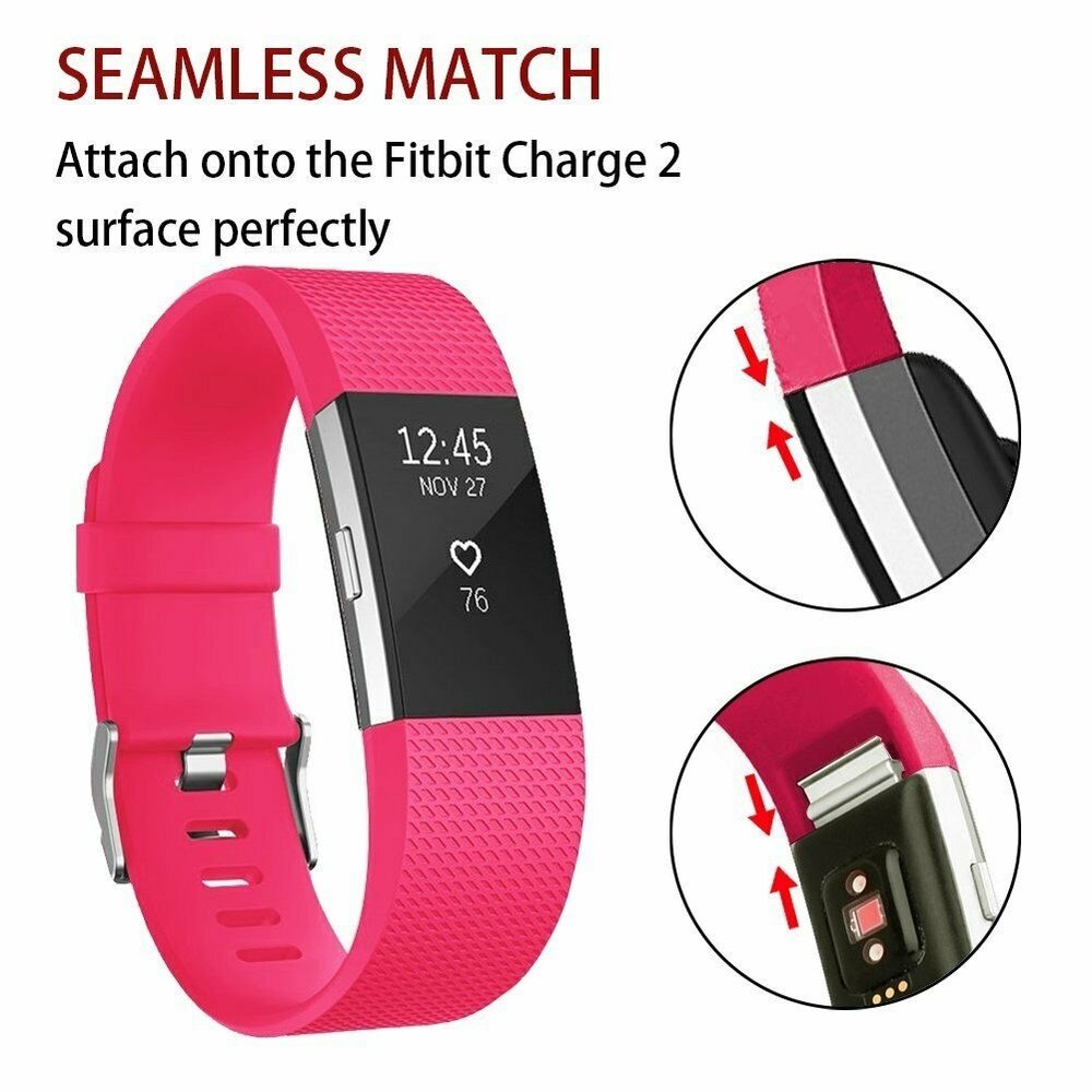 Strap-it® Strap-it Fitbit Charge 2 Silikonarmband (Pink) Strap-it® Strap-it Fitbit Charge 2 Silikonarmband (Pink)
