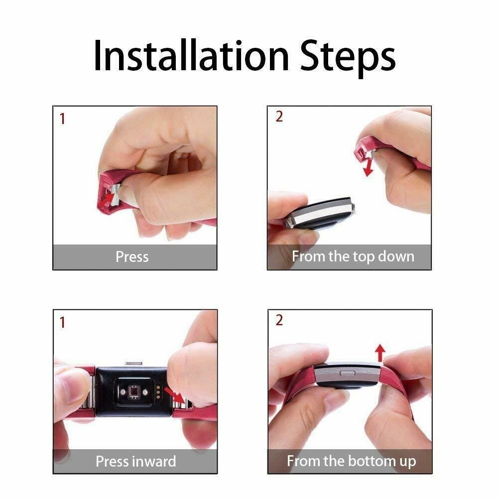 Strap-it® Strap-it Fitbit Charge 2 Silikonarmband (Pink) Strap-it® Strap-it Fitbit Charge 2 Silikonarmband (Pink)