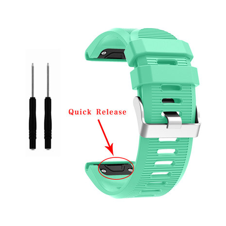 Strap-it® Strap-it Garmin Fenix 5x / 6x Silikonarmband (Aqua) Strap-it® Strap-it Garmin Fenix 5x / 6x Silikonarmband (Aqua)