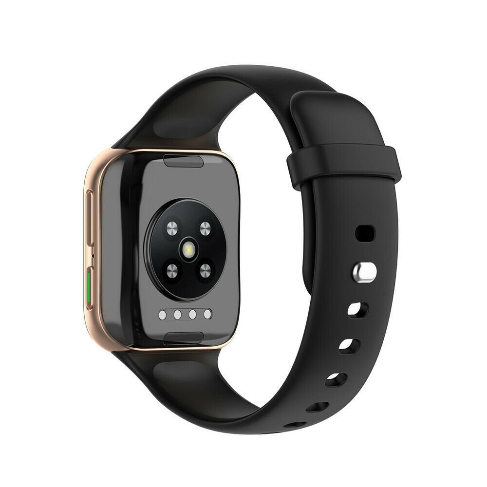 Strap-it® Strap-it Oppo Watch Silikonarmband (Schwarz)