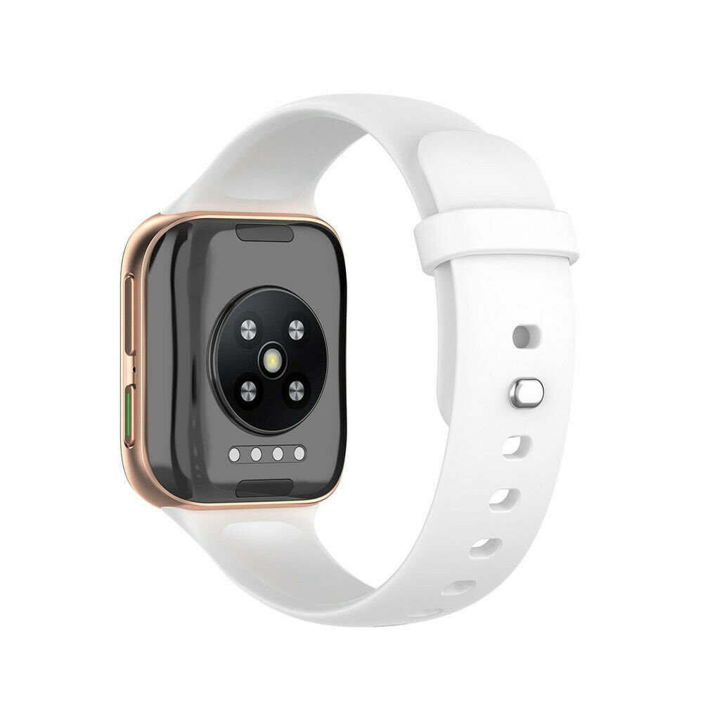 Strap-it® Strap-it Oppo Watch Silikonarmband (Weiß)