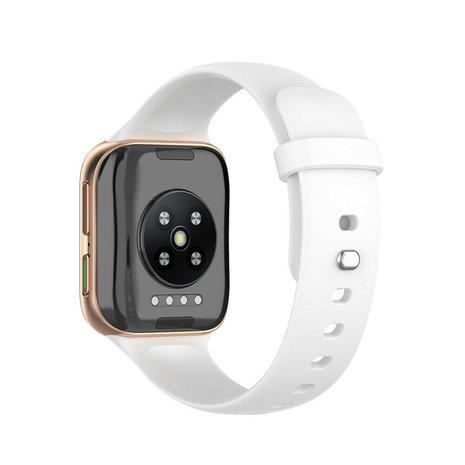 Strap-it® Strap-it Oppo Watch Silikonarmband (Weiß)