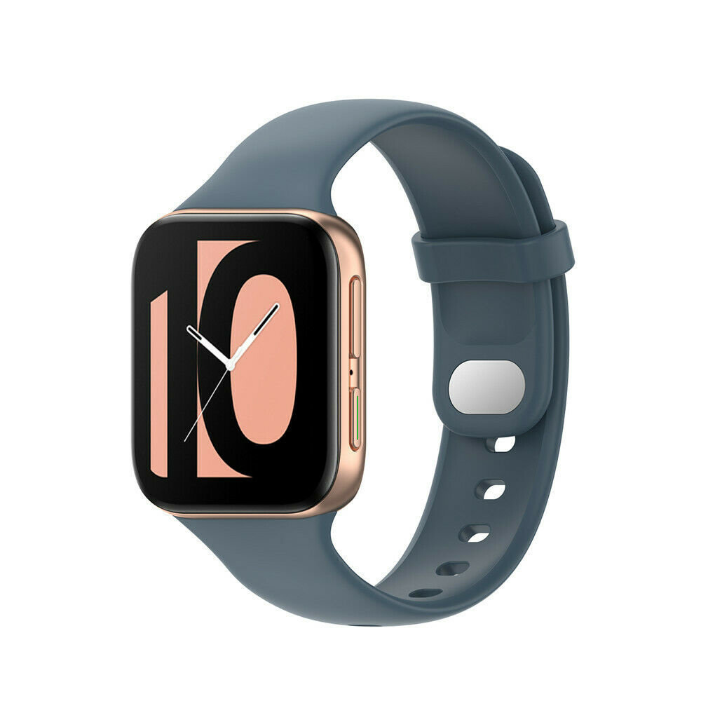 Strap-it® Strap-it Oppo Watch Silikonarmband (Graublau)