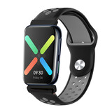 Strap-it® Oppo Watch Sportarmband (Schwarz/Grau)