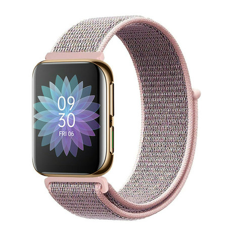 Strap-it® Strap-it Oppo Watch Nylonarmband (Rosa)