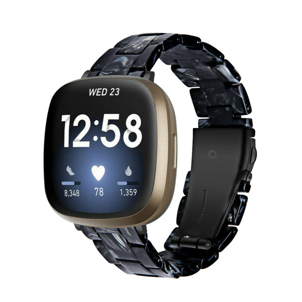 Strap-it® Strap-it Fitbit Sense Resinarmband (Schwarz/Weiß) Strap-it® Strap-it Fitbit Sense Resinarmband (Schwarz/Weiß)