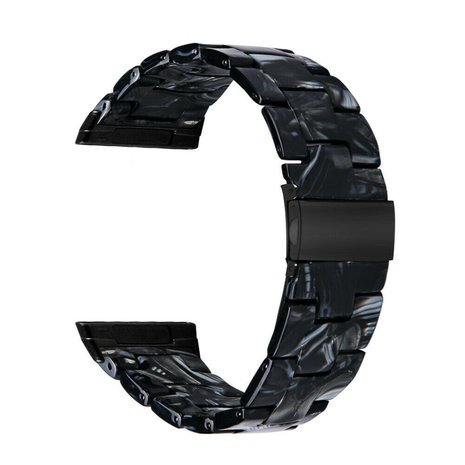 Strap-it® Strap-it Fitbit Sense Resinarmband (Schwarz/Weiß) Strap-it® Strap-it Fitbit Sense Resinarmband (Schwarz/Weiß)